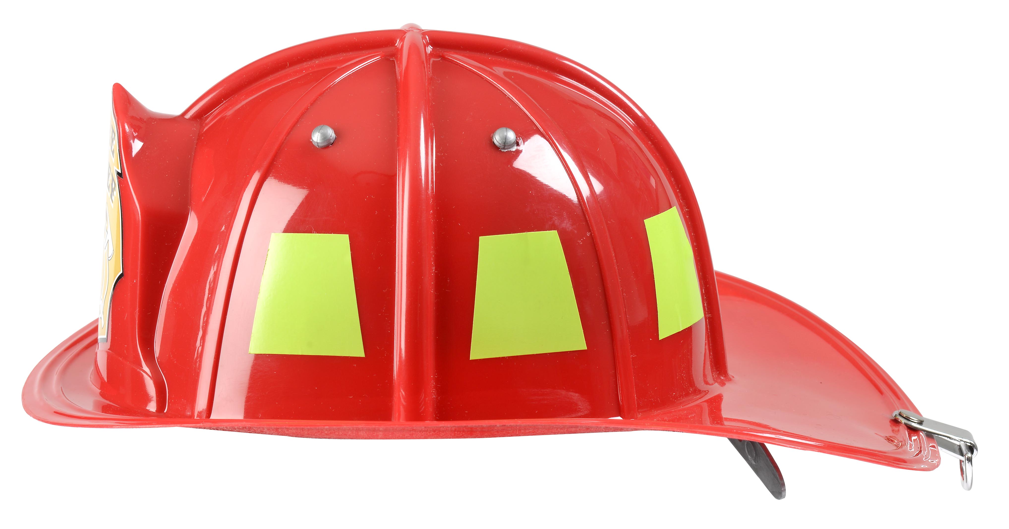Jr. Firefighter Helmet, Red, Adjustable Youth Size