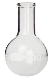 Flask Round Bottom 100ml, Borosilicate Glass. Each