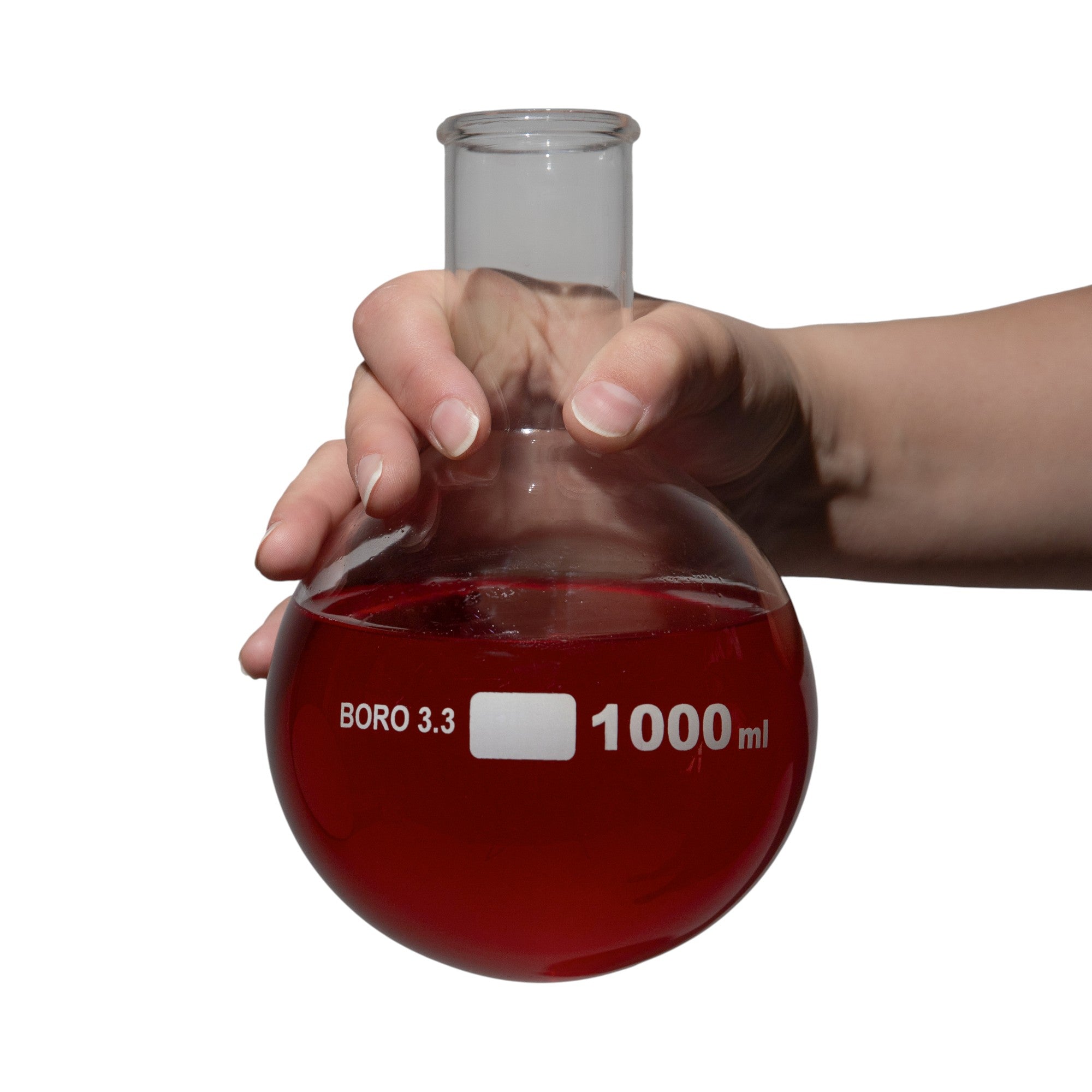Flask, Florence, Borosilicate Glass, Round-Bottom, 1000ml, Pack of 6