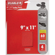 Diablo 9 In. x 11 In. 60 Grit Ultra Coarse Sandpaper (4-Pack)