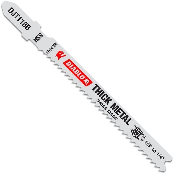 Diablo T-Shank 3-5/8 In. x 17/14 TPI High Speed Steel Jig Saw Blade for Thick Metal 5/PK