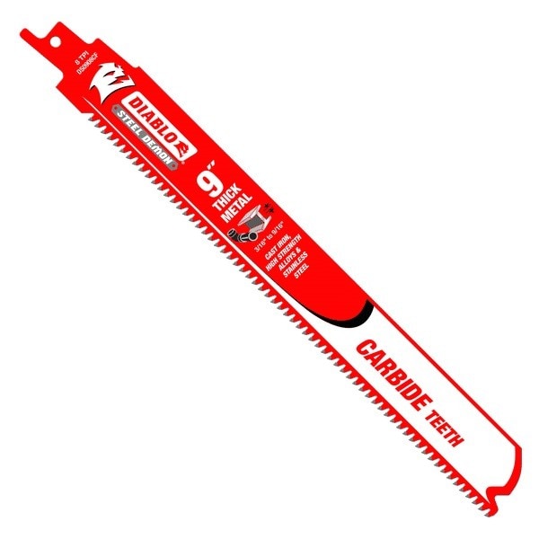 DS0908CF-10 Freud and Diablo Steel Demon, Reciprocating Saw Blade, 9 Inch L