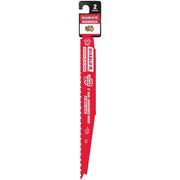 Diablo Demo Demon 9 In. 4/6 TPI Wood w/Nails Reciprocating Saw Blade (2-Pack)
