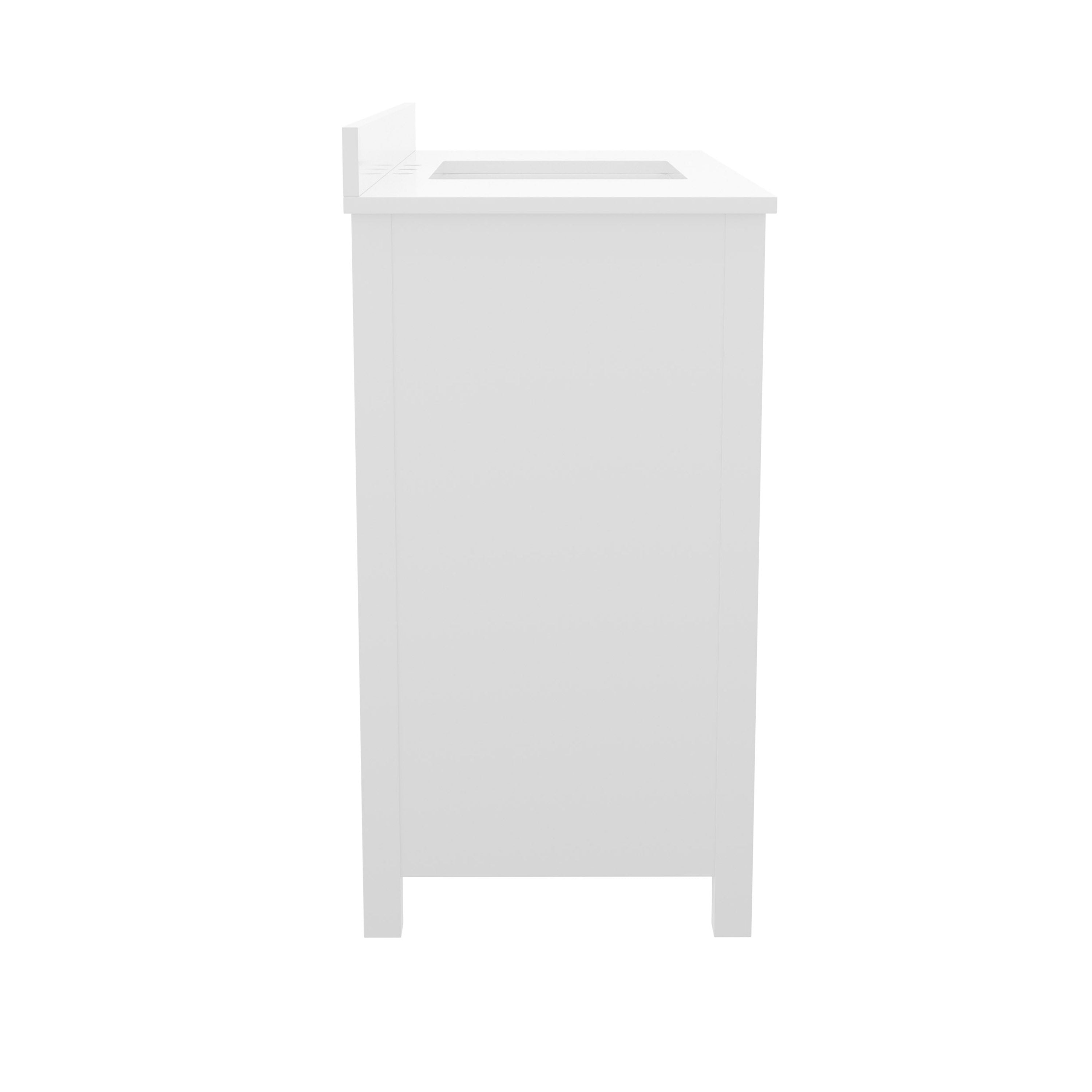 Haven 36 Inch Bathroom Vanity with Sink, Storage Cabinet with Soft Close Doors and Bottom Drawer, Carrara Marble Finish Countertop, White