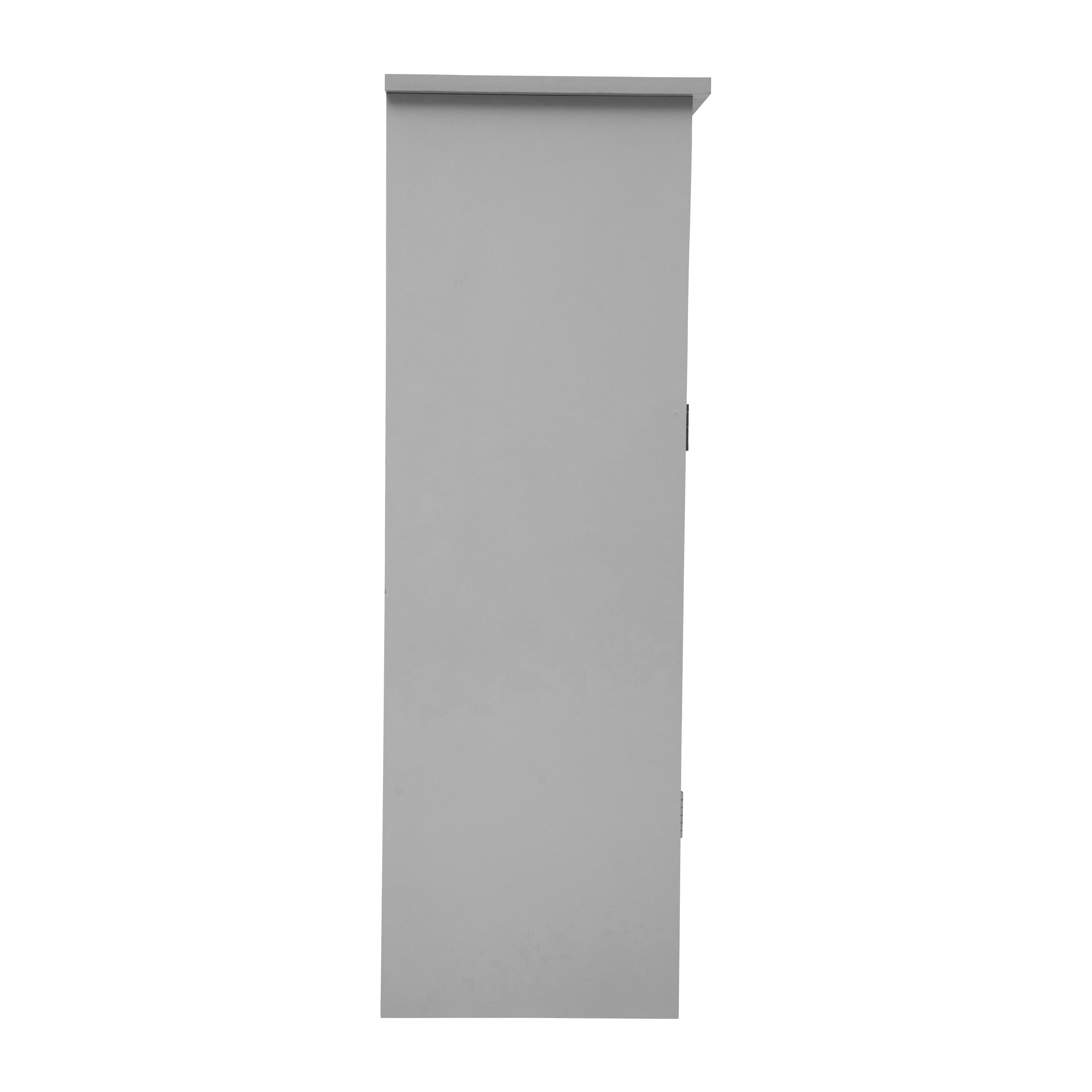 Vega Bathroom Storage Cabinet Organizer with Magnetic Closure Door, In-Cabinet Adjustable Shelf, and Upper Open Shelf in Gray
