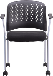 Breeze Chair With Casters - Black Fabric