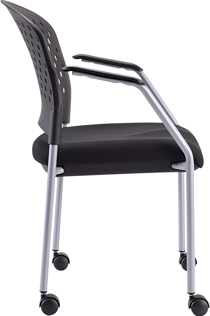 Breeze Chair With Casters - Black Fabric