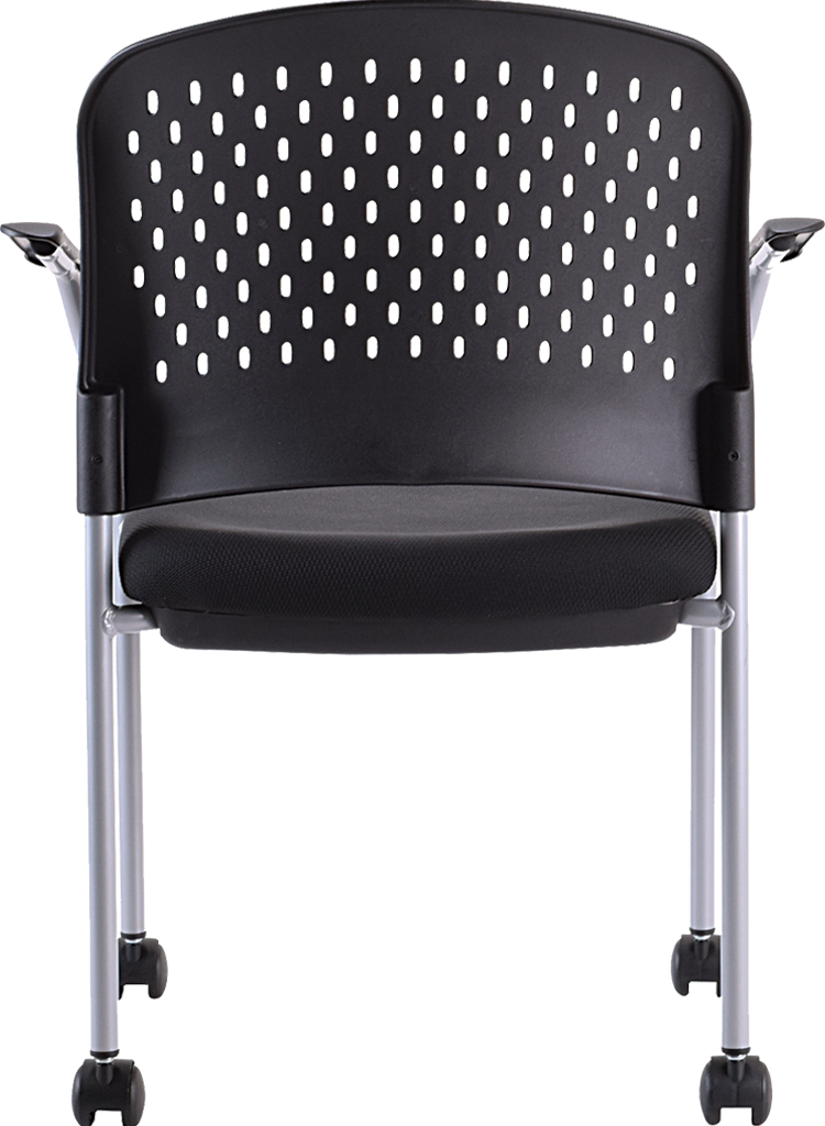 Breeze Chair With Casters - Black Fabric