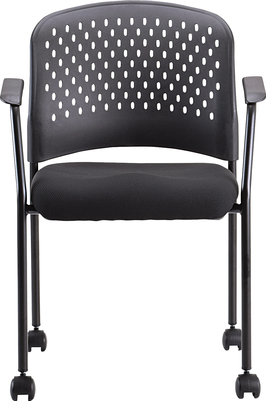 Breeze Chair With Casters | Black Frame - Black Fabric