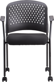 Breeze Chair With Casters | Black Frame - Black Fabric