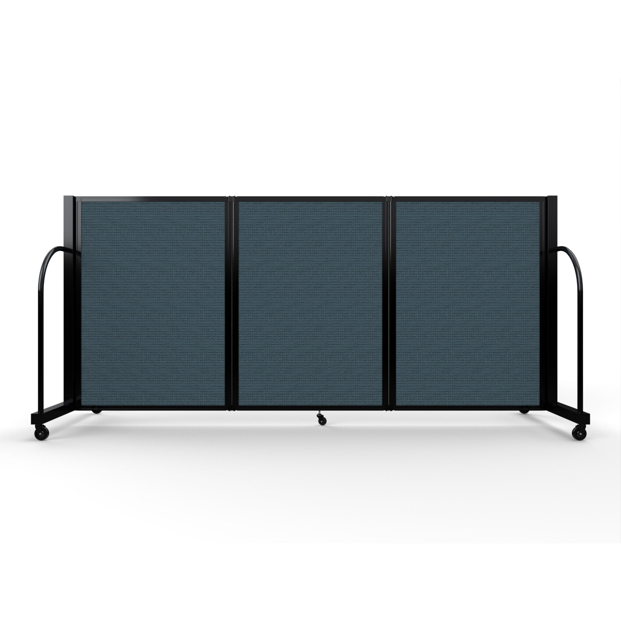 Screenflex Full Motion Divider, 4' x 8'7", Black Frame, Lake