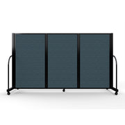 Screenflex Full Motion Divider, 4' x 8'7", Black Frame, Lake