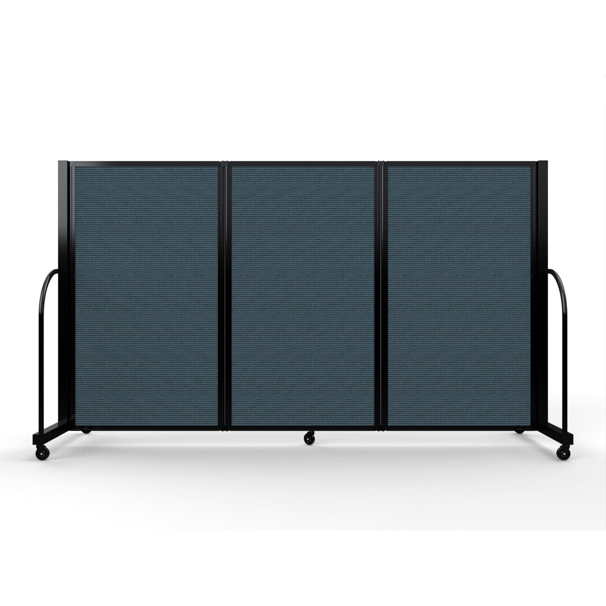 Screenflex Full Motion Divider, 4' x 8'7", Black Frame, Lake