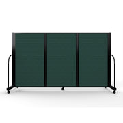 Screenflex Full Motion Divider, 4' x 8'7", Black Frame, Mallard