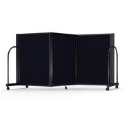 Screenflex Full Motion Divider, 4' x 8'7", Black Frame, Black