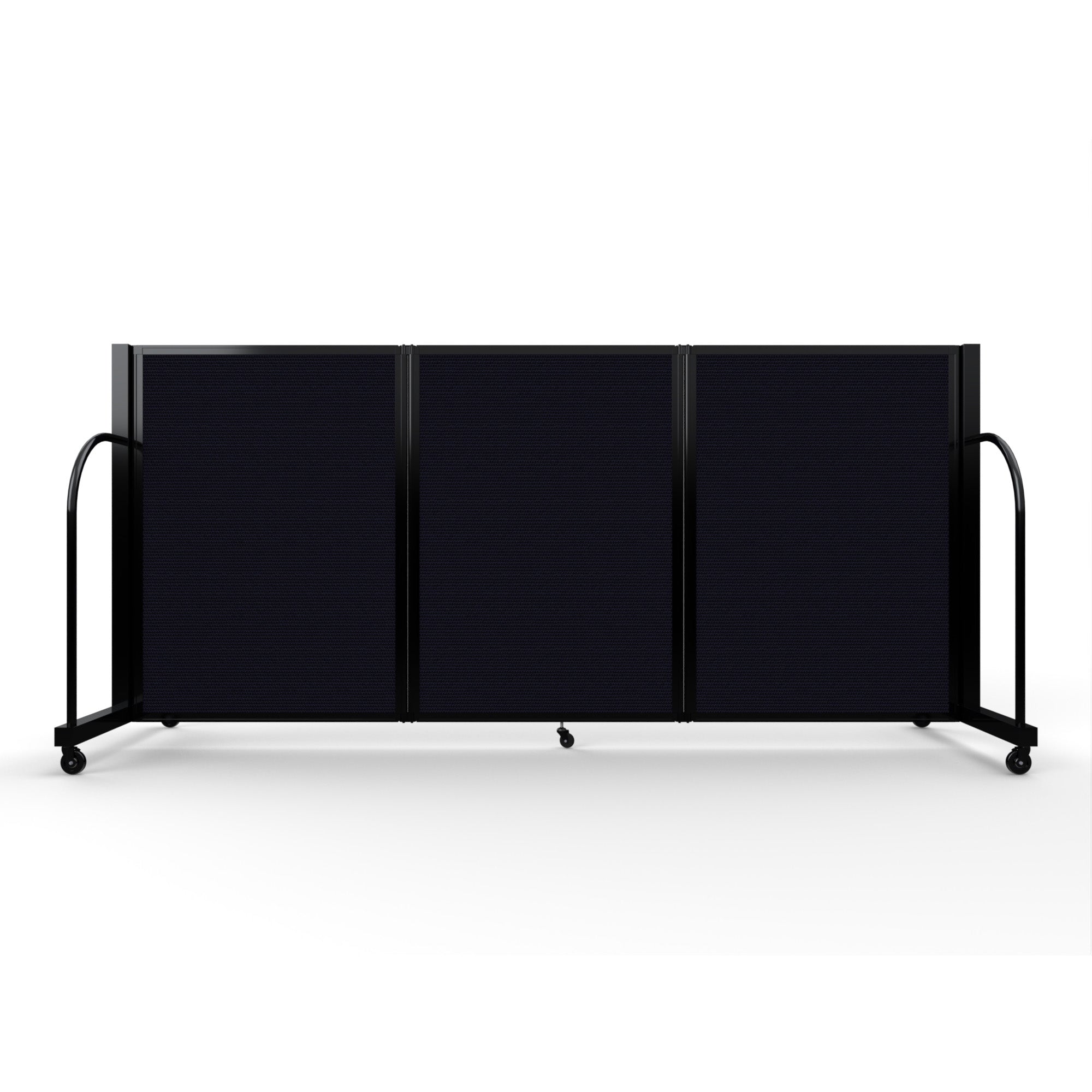 Screenflex Full Motion Divider, 4' x 8'7", Black Frame, Black
