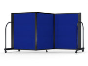 Screenflex Full Motion Divider, 4' x 8'7", Black Frame, Royal Blue