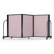 Screenflex Full Motion Divider, 4' x 8'7", Black Frame, Raspberry Mist Vinyl