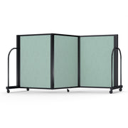 Screenflex Full Motion Divider, 4' x 8'7", Black Frame, Mint Vinyl