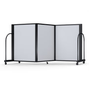 Screenflex Full Motion Divider, 4' x 8'7", Black Frame, Ice Vinyl