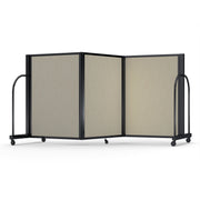 Screenflex Full Motion Divider, 4' x 8'7", Black Frame, Hazelnut Vinyl