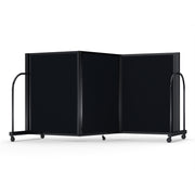 Screenflex Full Motion Divider, 4' x 8'7", Black Frame, Coal Vinyl