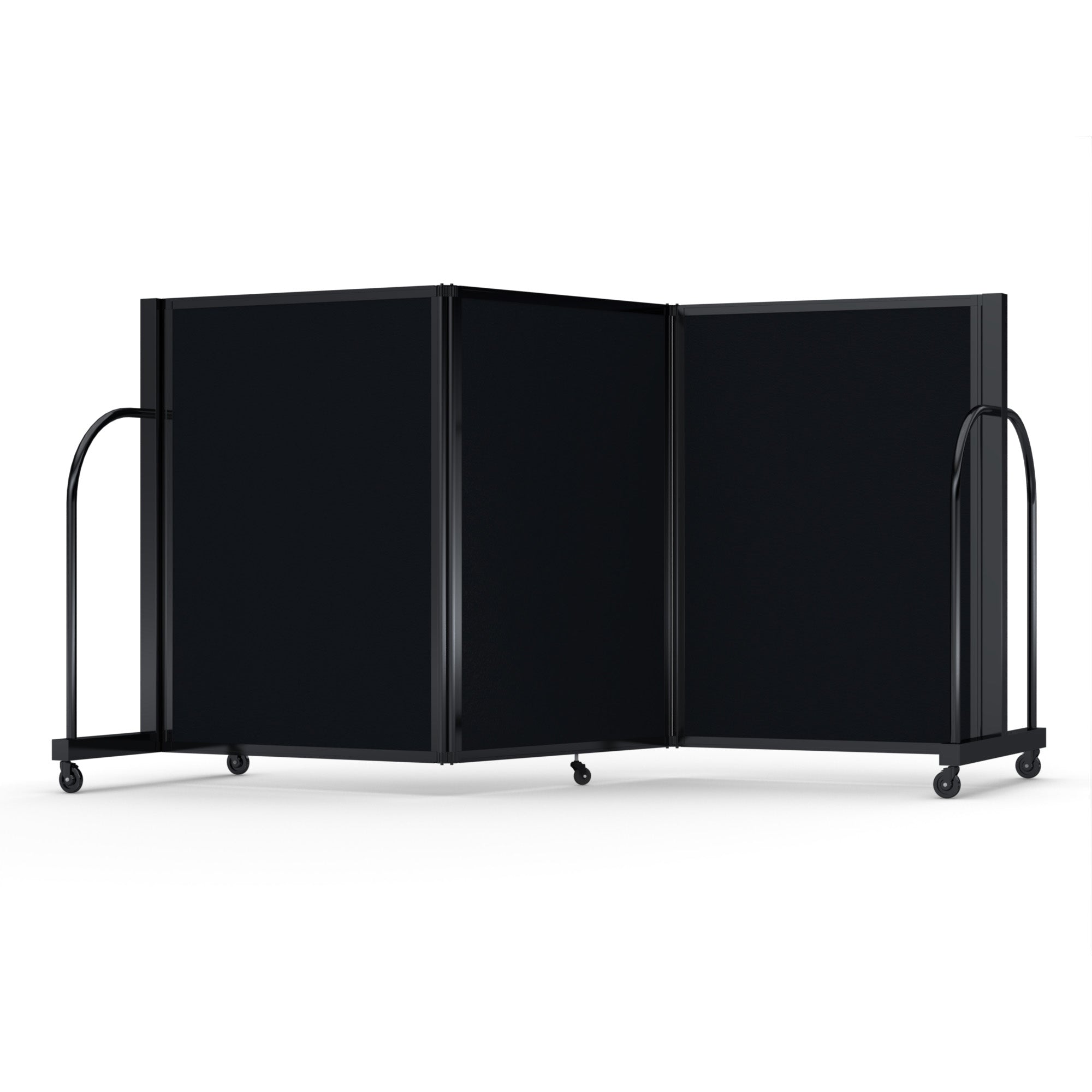 Screenflex Full Motion Divider, 4' x 8'7", Black Frame, Coal Vinyl
