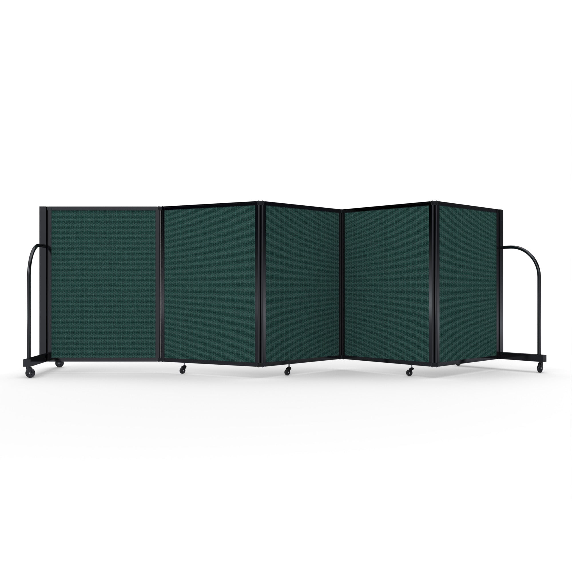 Screenflex Full Motion Divider, 4' x 14'1", Black Frame, Mallard