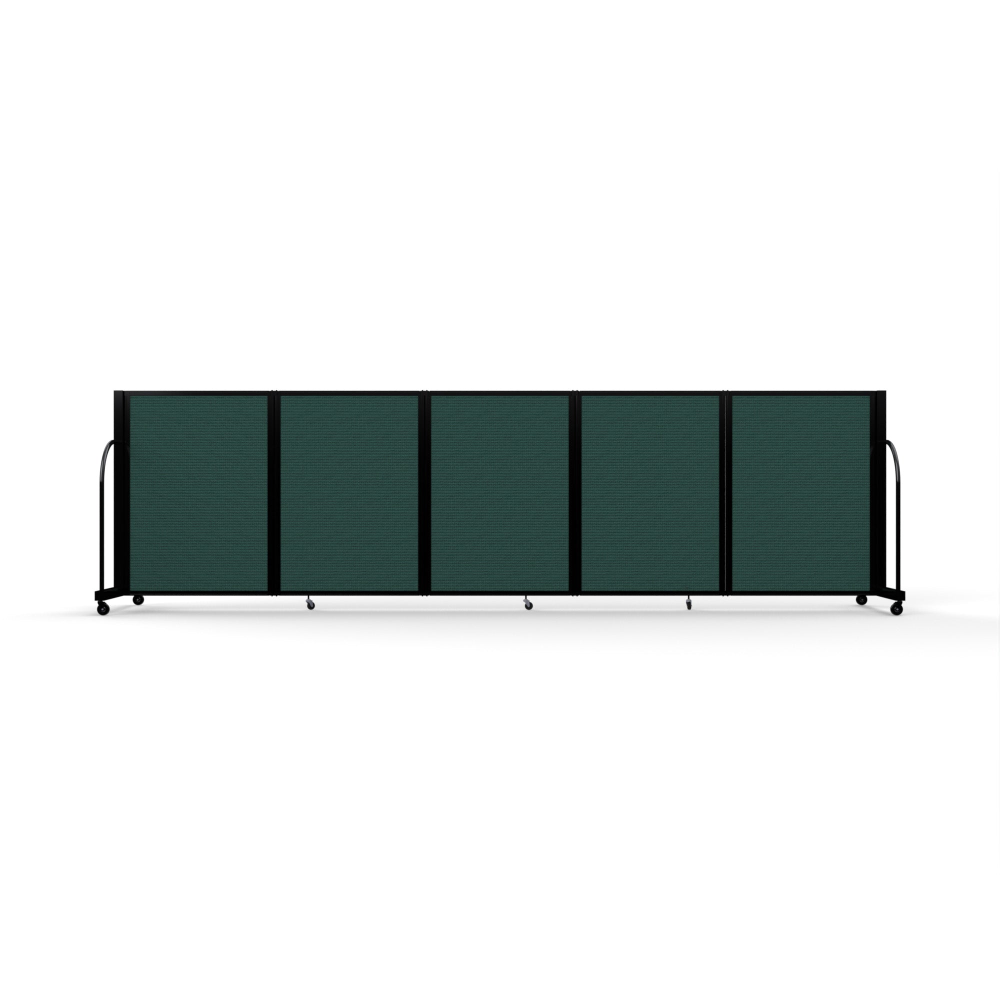 Screenflex Full Motion Divider, 4' x 14'1", Black Frame, Mallard