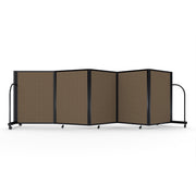 Screenflex Full Motion Divider, 4' x 14'1", Black Frame, Walnut