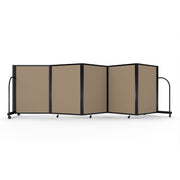 Screenflex Full Motion Divider, 4' x 14'1", Black Frame, Desert