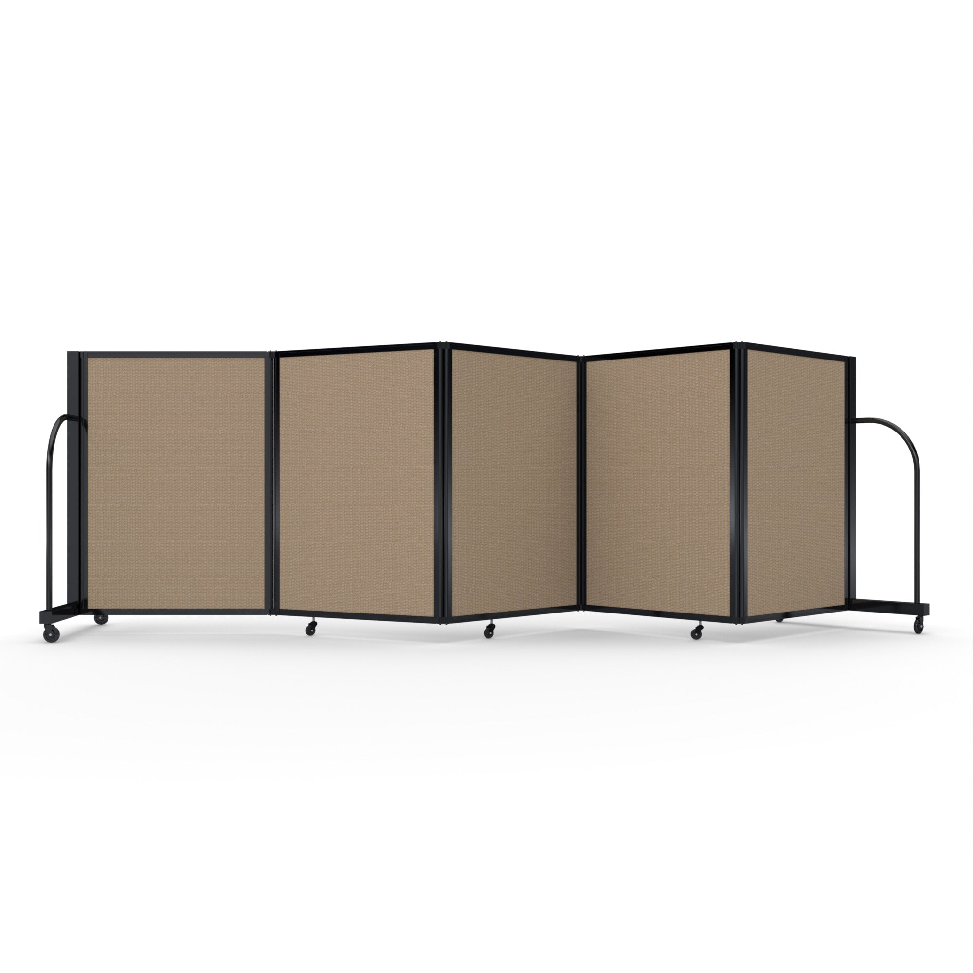 Screenflex Full Motion Divider, 4' x 14'1", Black Frame, Desert