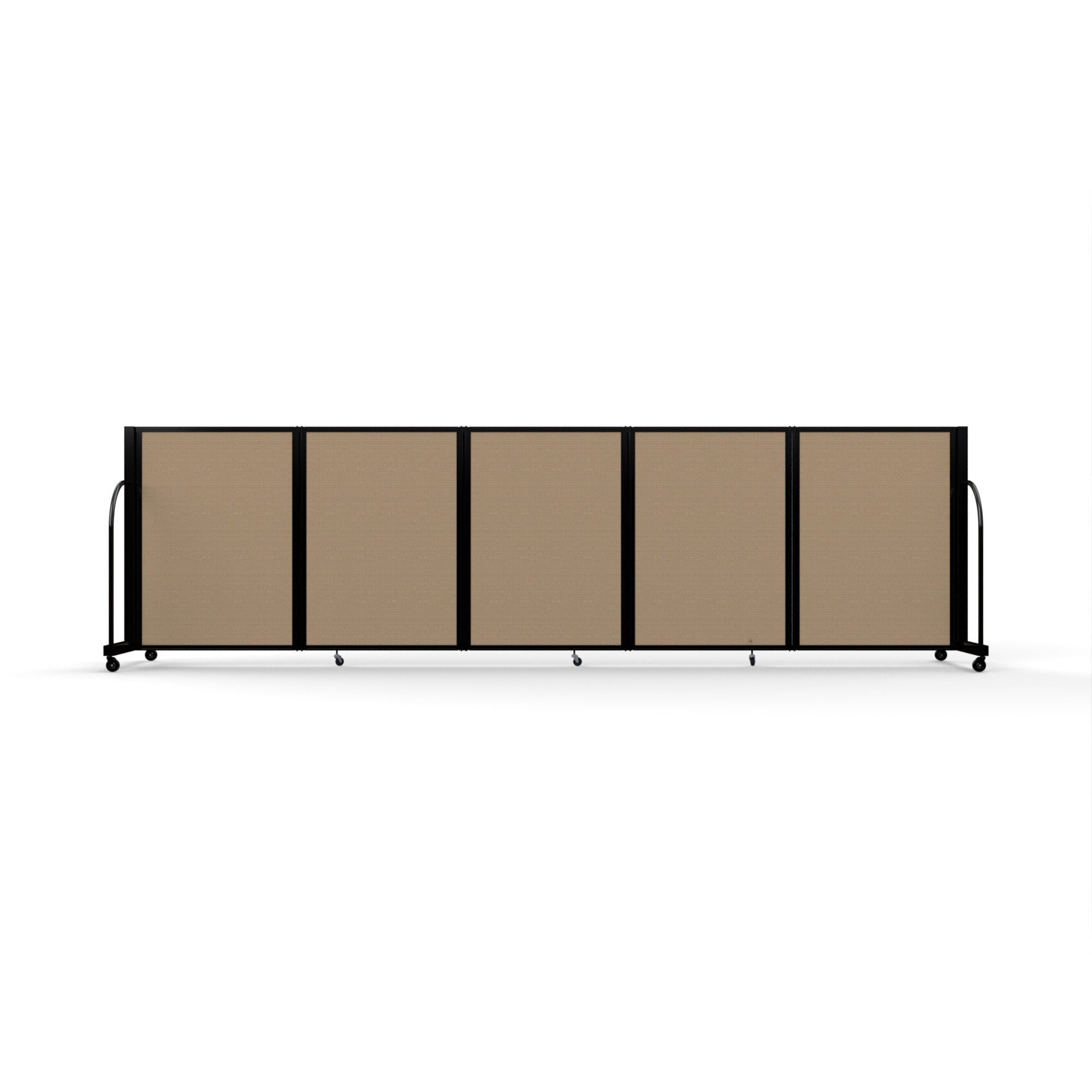 Screenflex Full Motion Divider, 4' x 14'1", Black Frame, Desert