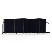 Screenflex Full Motion Divider, 4' x 14'1", Black Frame, Black