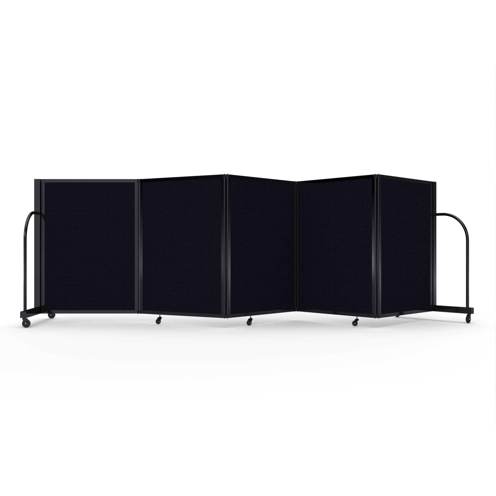 Screenflex Full Motion Divider, 4' x 14'1", Black Frame, Black