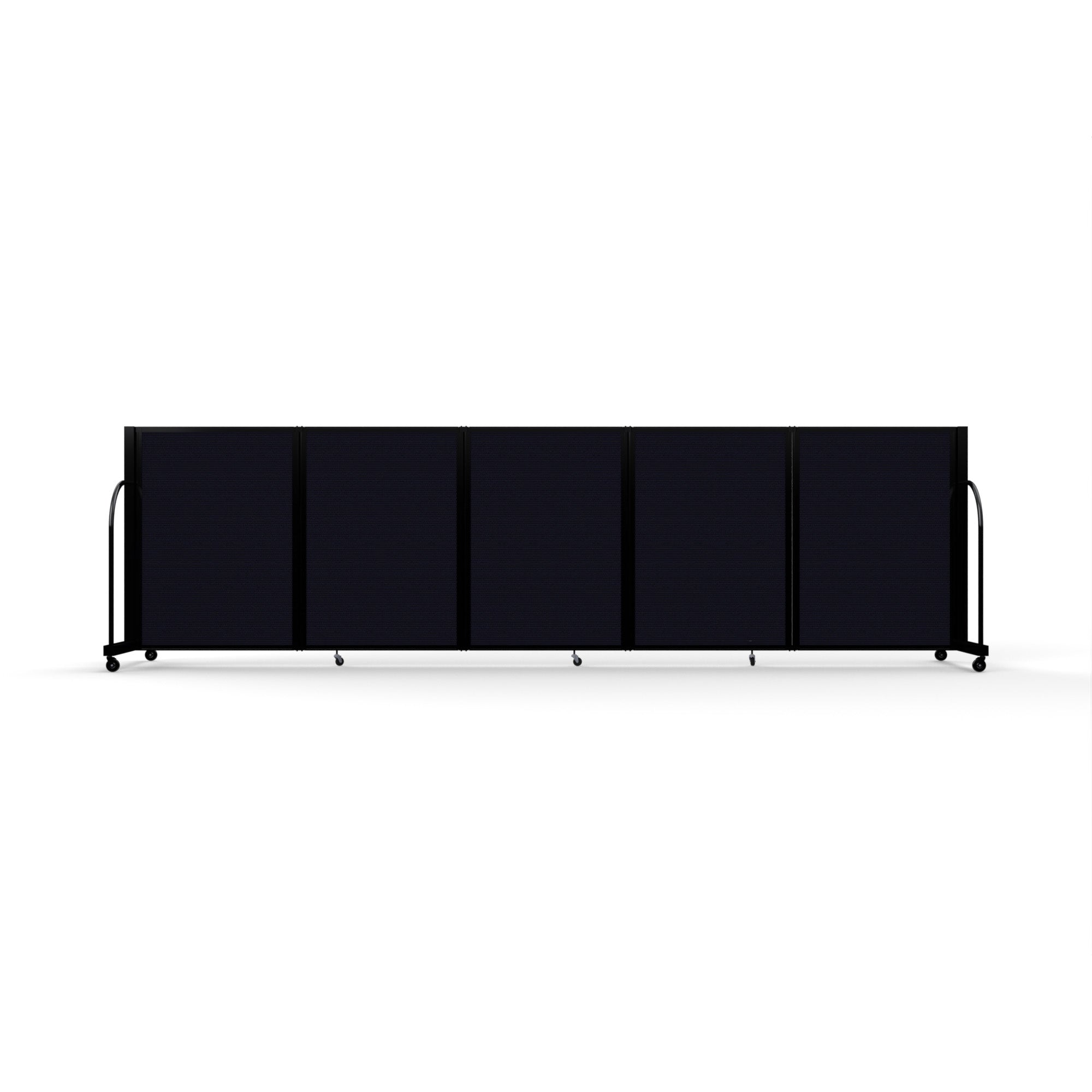 Screenflex Full Motion Divider, 4' x 14'1", Black Frame, Black