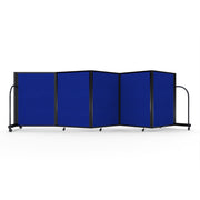 Screenflex Full Motion Divider, 4' x 14'1", Black Frame, Royal Blue