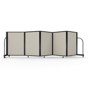 Screenflex Full Motion Divider, 4' x 14'1", Black Frame, Sand