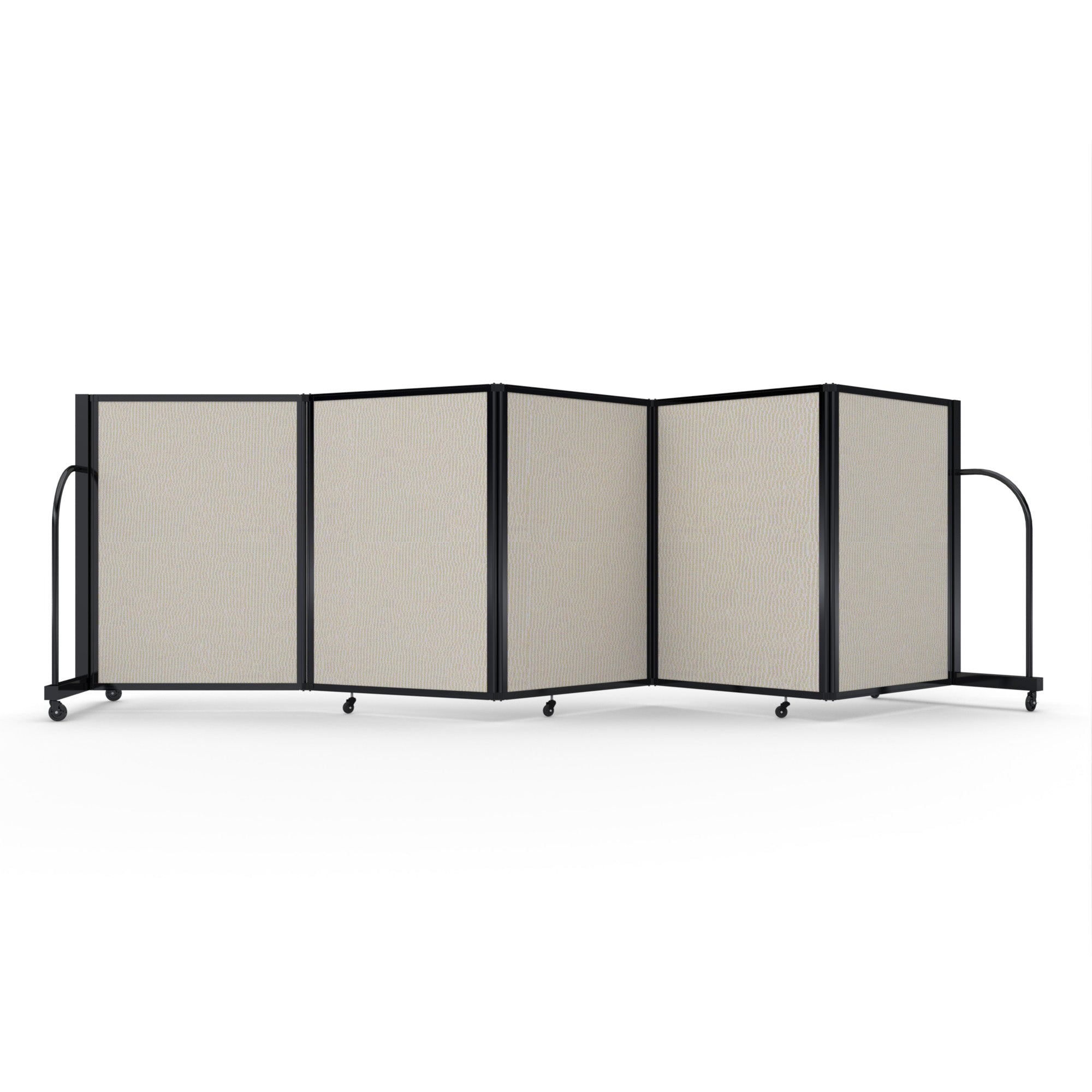 Screenflex Full Motion Divider, 4' x 14'1", Black Frame, Sand
