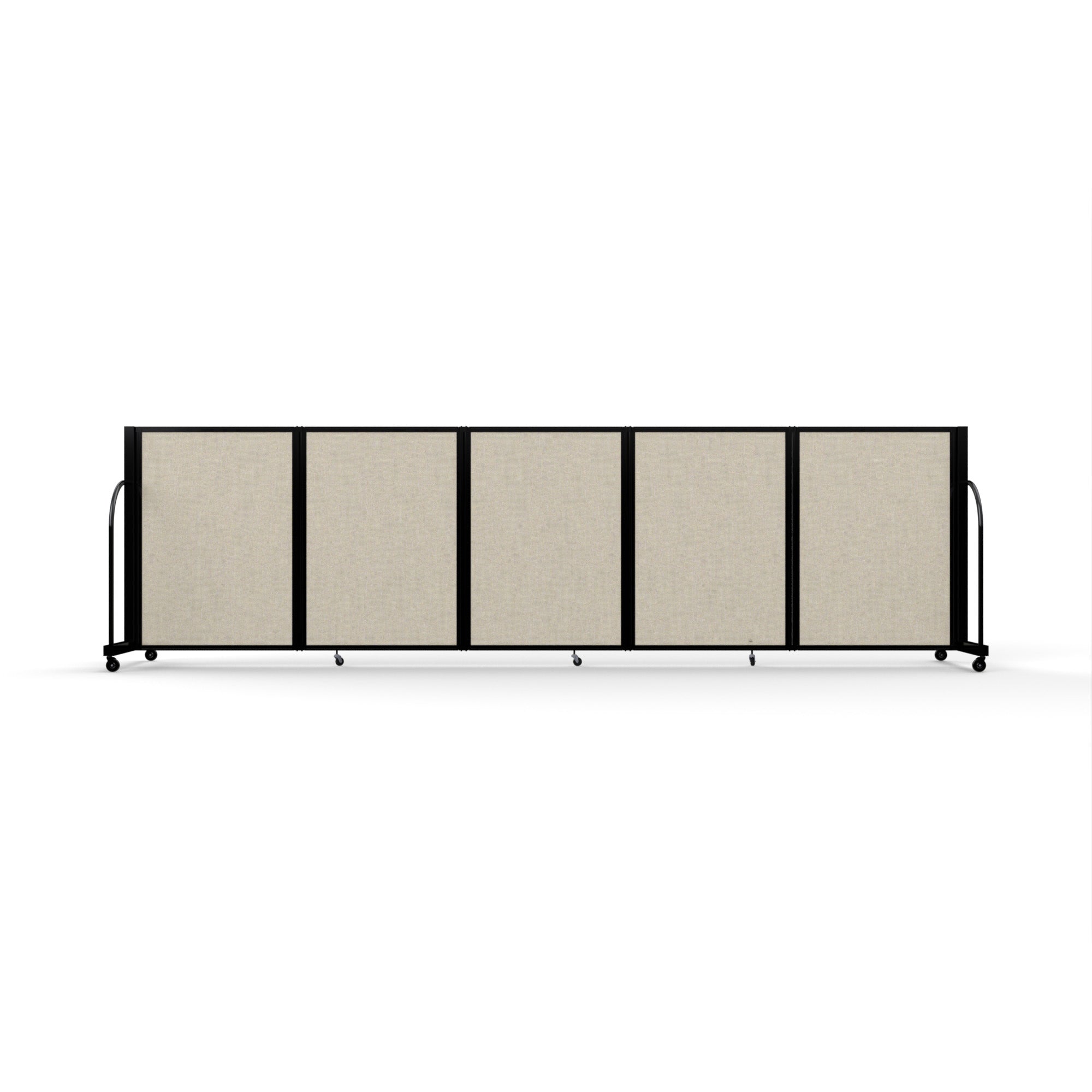 Screenflex Full Motion Divider, 4' x 14'1", Black Frame, Sand