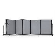Screenflex Full Motion Divider, 4' x 14'1", Black Frame, Granite Vinyl