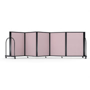 Screenflex Full Motion Divider, 4' x 14'1", Black Frame, Raspberry Mist Vinyl