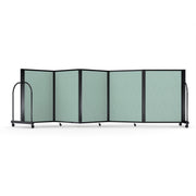 Screenflex Full Motion Divider, 4' x 14'1", Black Frame, Mint Vinyl