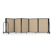 Screenflex Full Motion Divider, 4' x 14'1", Black Frame, Sandalwood Vinyl