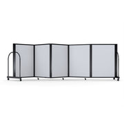 Screenflex Full Motion Divider, 4' x 14'1", Black Frame, Ice Vinyl