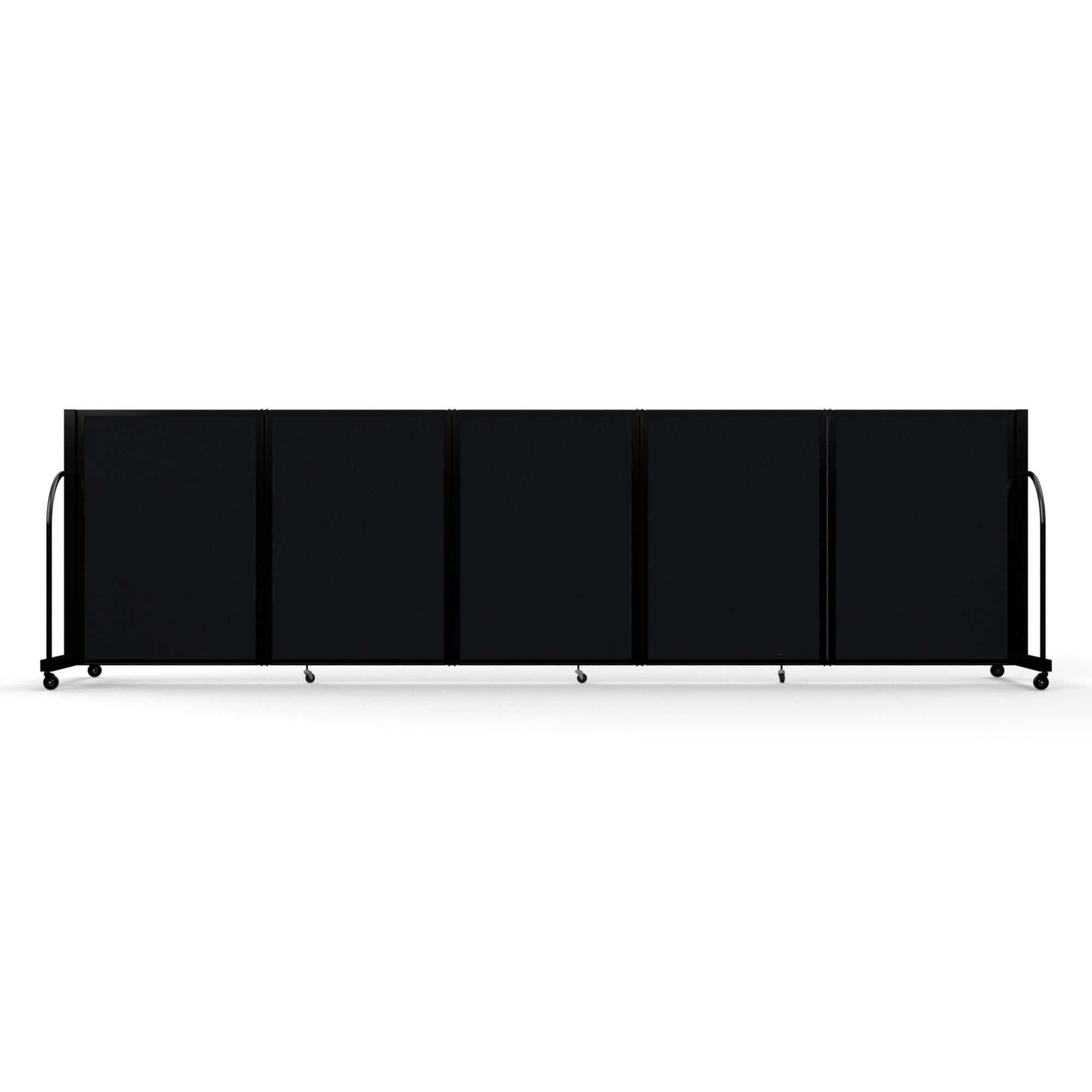 Screenflex Full Motion Divider, 4' x 14'1", Black Frame, Coal Vinyl