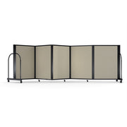 Screenflex Full Motion Divider, 4' x 14'1", Black Frame, Hazelnut Vinyl