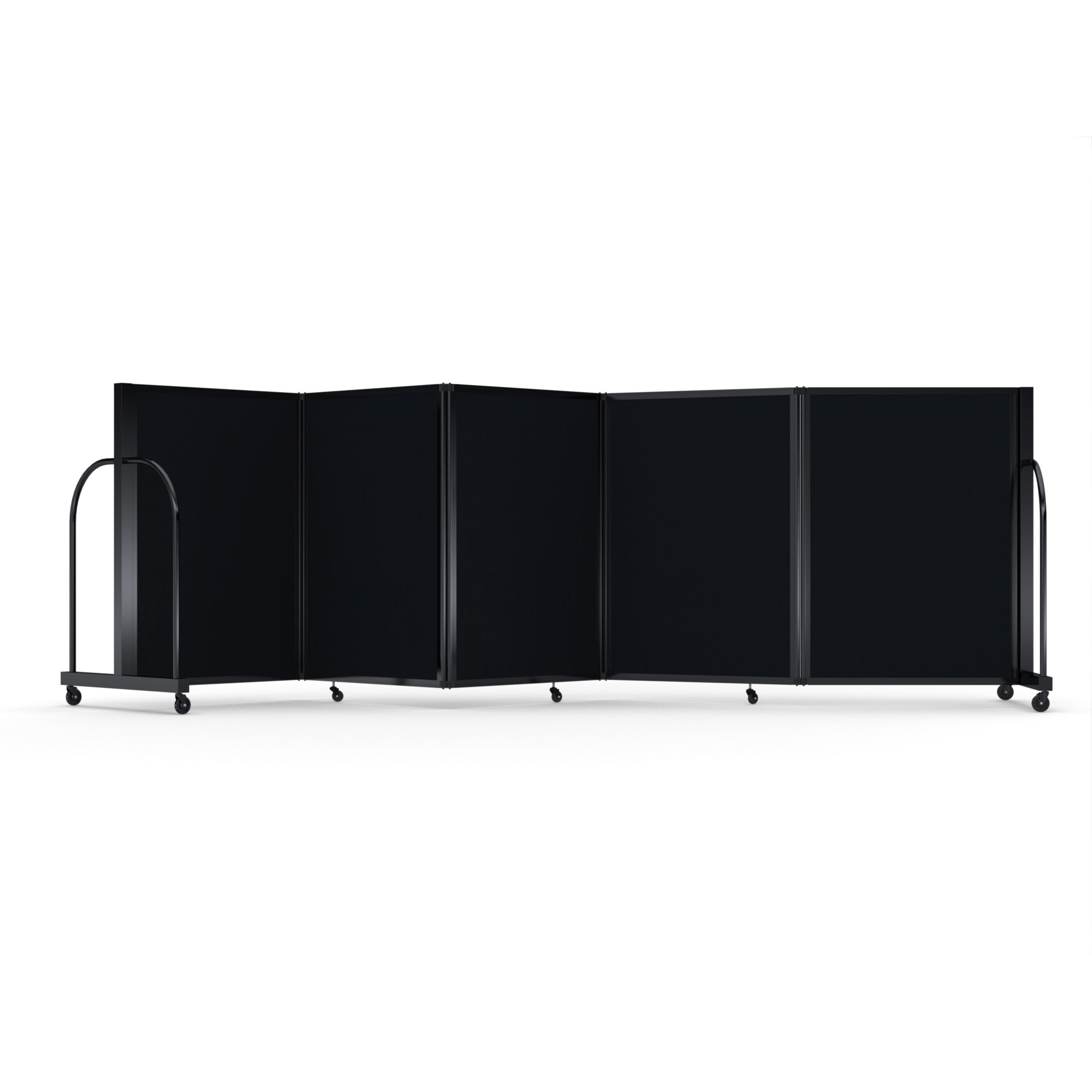 Screenflex Full Motion Divider, 4' x 14'1", Black Frame, Coal Vinyl