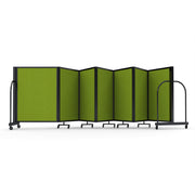 Screenflex Full Motion Divider, 4' x 19'7", Black Frame, Apple Green