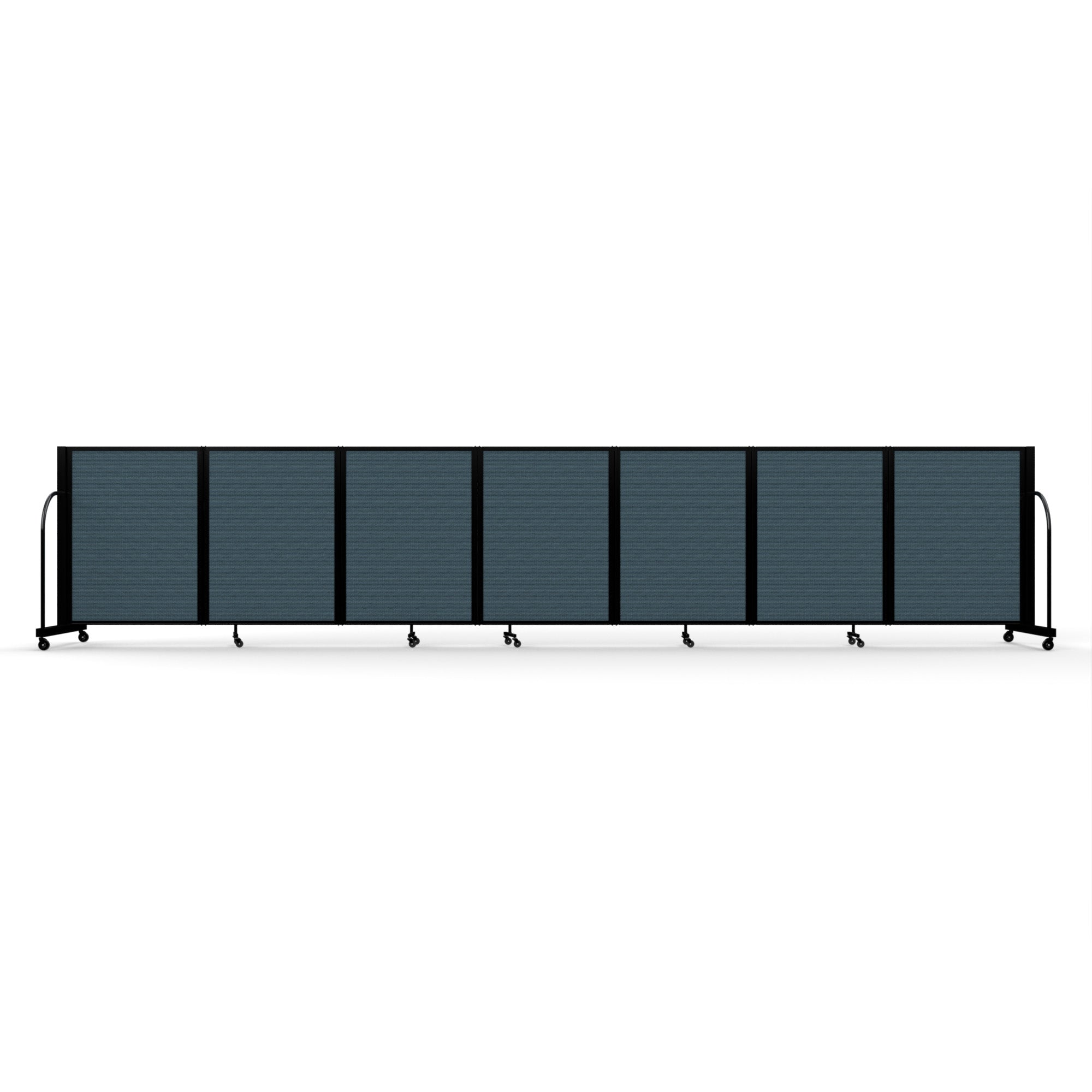 Screenflex Full Motion Divider, 4' x 19'7", Black Frame, Lake